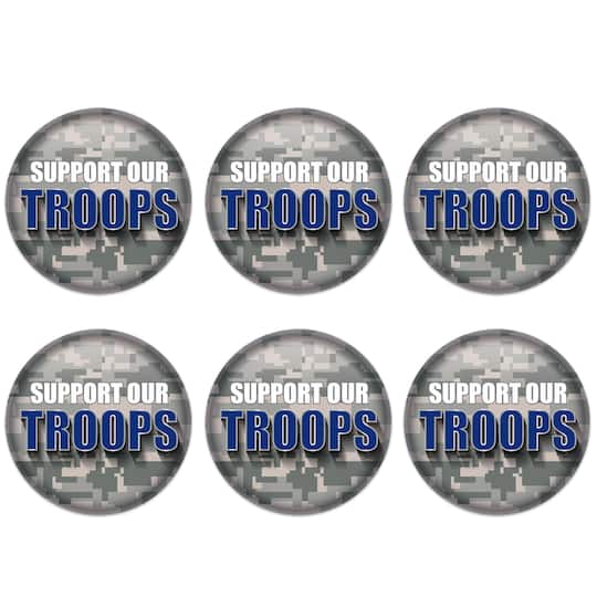 Beistle 2" Camouflage Support Our Troops Buttons, 6ct.